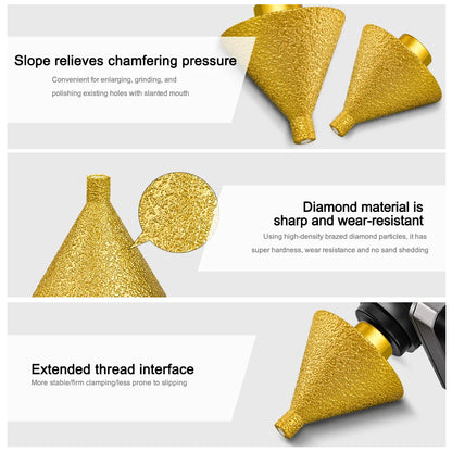Diamond Chamfer Reaming Grinding Edge Trimming Multi-Function Bit Opener Marble Tile Glass Cone Drill Bit Engraver Tools