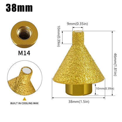 Diamond Chamfer Reaming Grinding Edge Trimming Multi-Function Bit Opener Marble Tile Glass Cone Drill Bit Engraver Tools