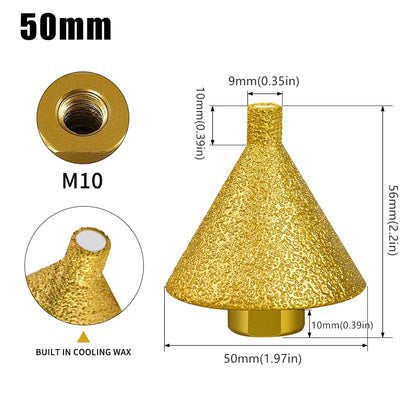 Diamond Chamfer Reaming Grinding Edge Trimming Multi-Function Bit Opener Marble Tile Glass Cone Drill Bit Engraver Tools