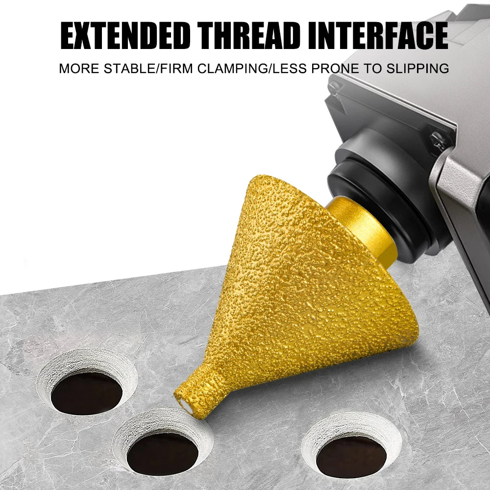 Diamond Chamfer Reaming Grinding Edge Trimming Multi-Function Bit Opener Marble Tile Glass Cone Drill Bit Engraver Tools